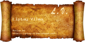 Liptay Vilma névjegykártya